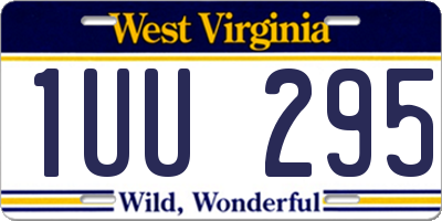 WV license plate 1UU295