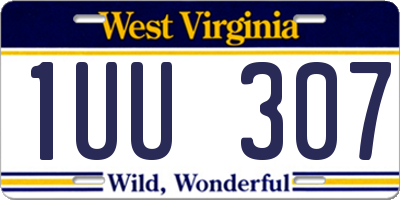 WV license plate 1UU307