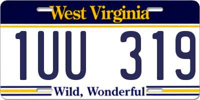 WV license plate 1UU319