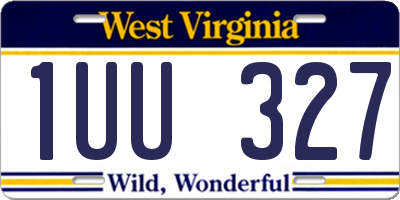 WV license plate 1UU327