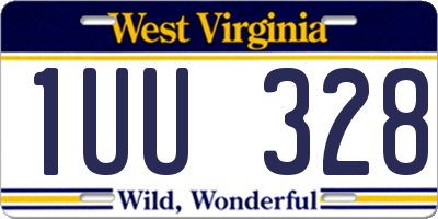 WV license plate 1UU328