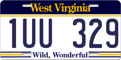 WV license plate 1UU329