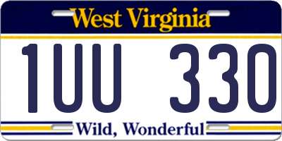 WV license plate 1UU330