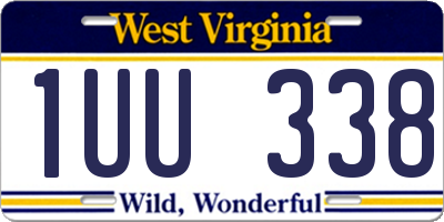 WV license plate 1UU338
