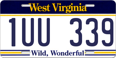 WV license plate 1UU339