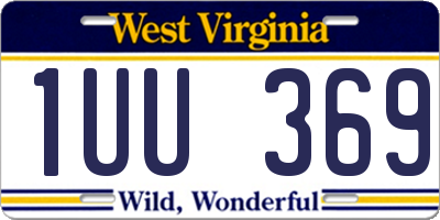 WV license plate 1UU369