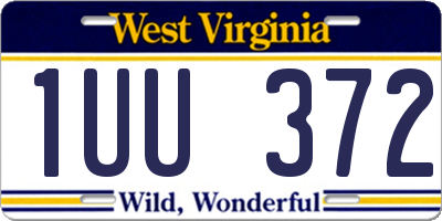 WV license plate 1UU372