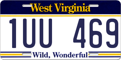 WV license plate 1UU469