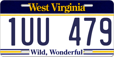 WV license plate 1UU479