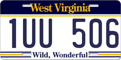 WV license plate 1UU506