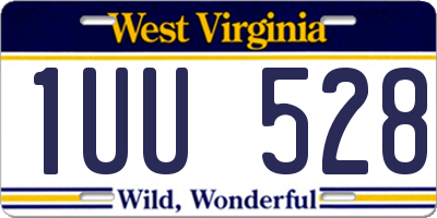 WV license plate 1UU528