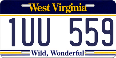 WV license plate 1UU559