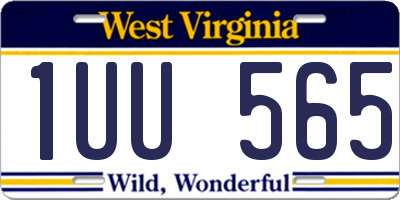 WV license plate 1UU565