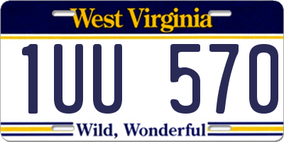 WV license plate 1UU570