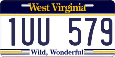 WV license plate 1UU579