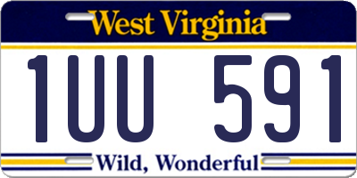 WV license plate 1UU591