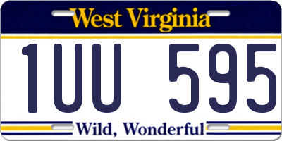 WV license plate 1UU595
