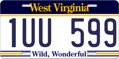 WV license plate 1UU599