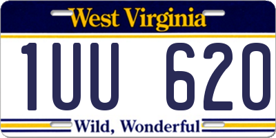 WV license plate 1UU620