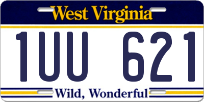 WV license plate 1UU621