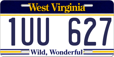 WV license plate 1UU627
