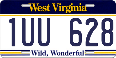 WV license plate 1UU628