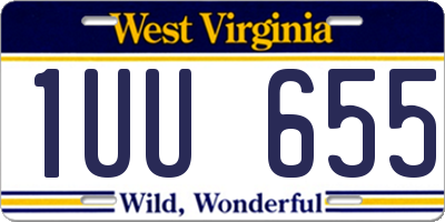 WV license plate 1UU655