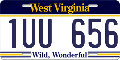 WV license plate 1UU656