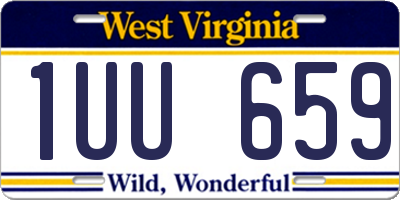 WV license plate 1UU659