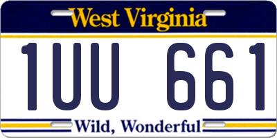 WV license plate 1UU661