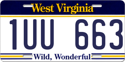 WV license plate 1UU663