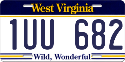 WV license plate 1UU682