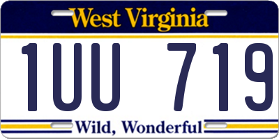 WV license plate 1UU719