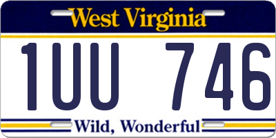 WV license plate 1UU746
