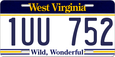 WV license plate 1UU752