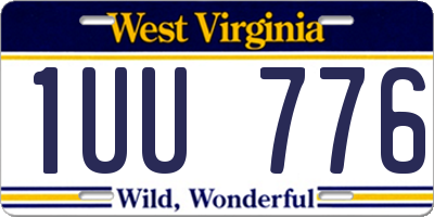 WV license plate 1UU776