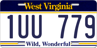 WV license plate 1UU779