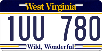 WV license plate 1UU780