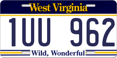 WV license plate 1UU962