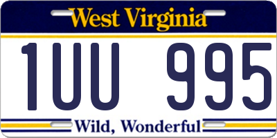 WV license plate 1UU995