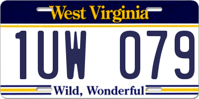 WV license plate 1UW079