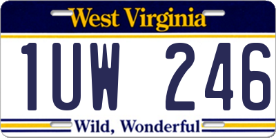 WV license plate 1UW246