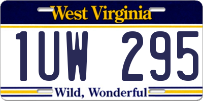 WV license plate 1UW295