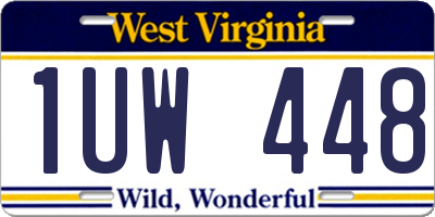 WV license plate 1UW448