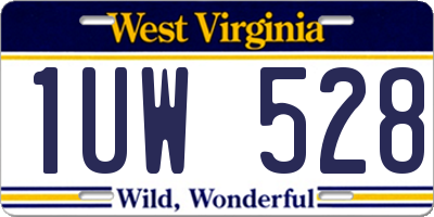 WV license plate 1UW528