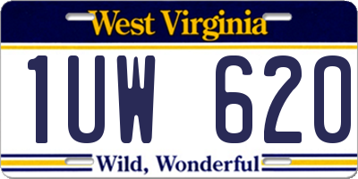WV license plate 1UW620