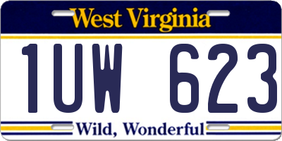 WV license plate 1UW623