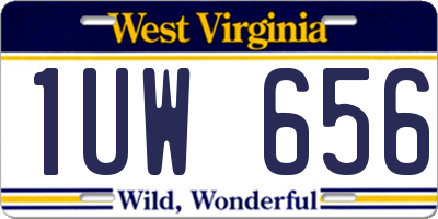 WV license plate 1UW656