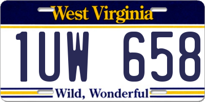 WV license plate 1UW658