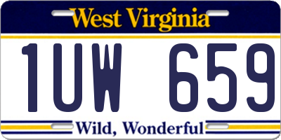WV license plate 1UW659
